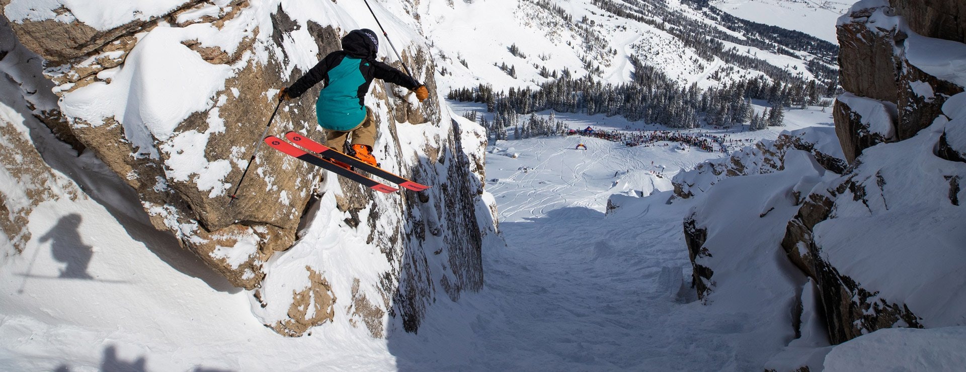 Cate Zeliff Skiing Corbet's