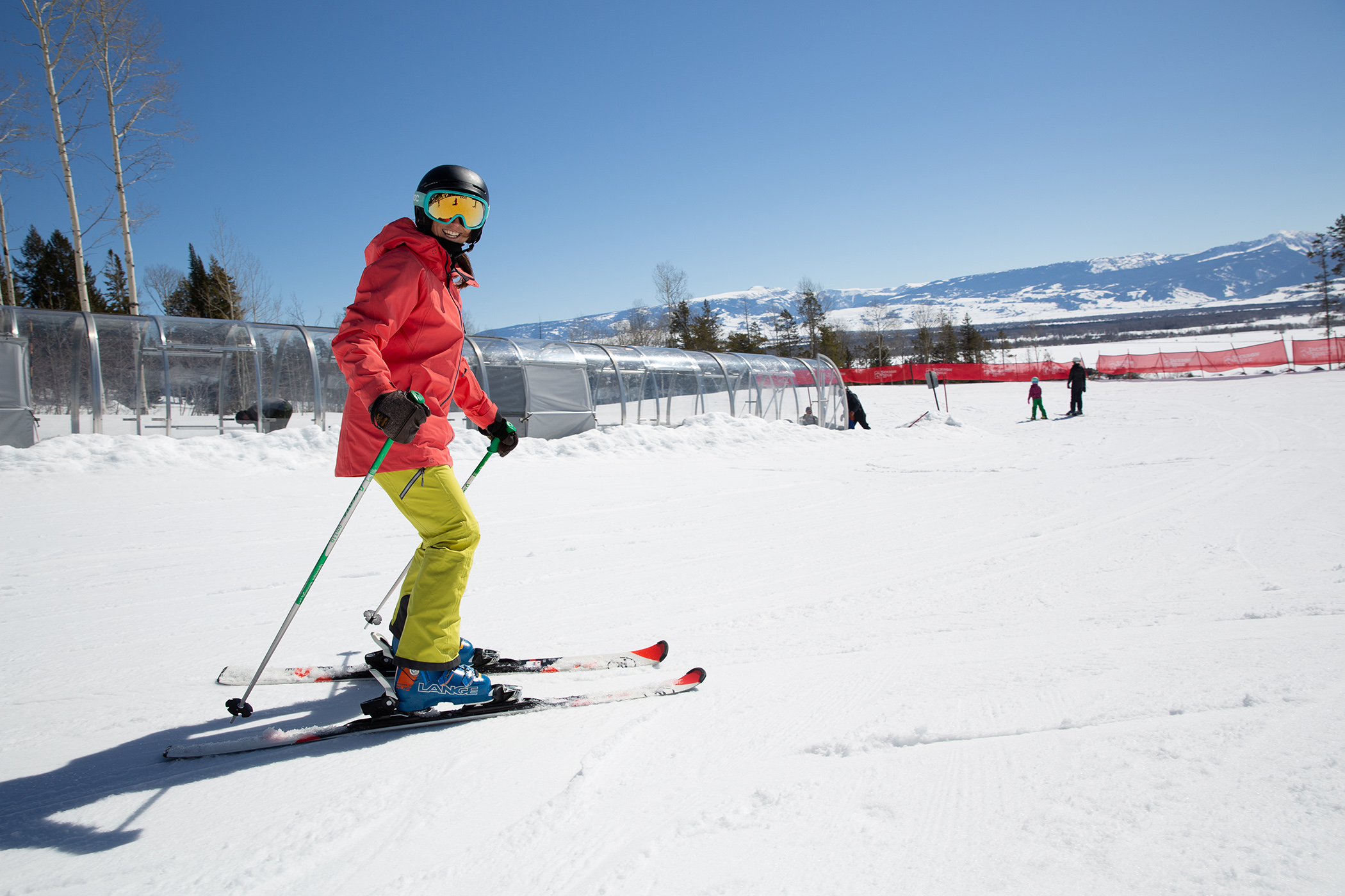 Beginner ski lesson