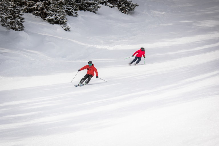 Novice skiing