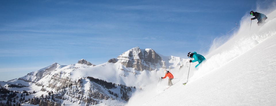 Powder skiing Cody Bowl