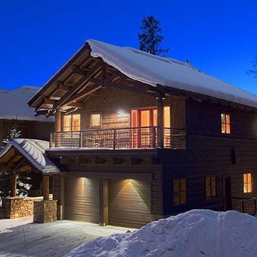 Condo covered in snow