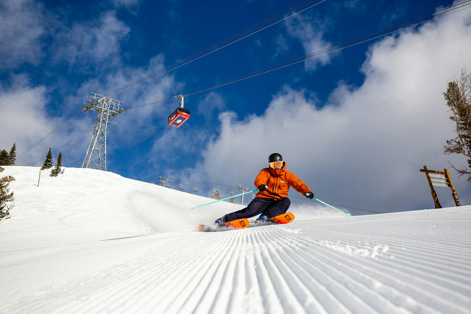 Groomer Skiing