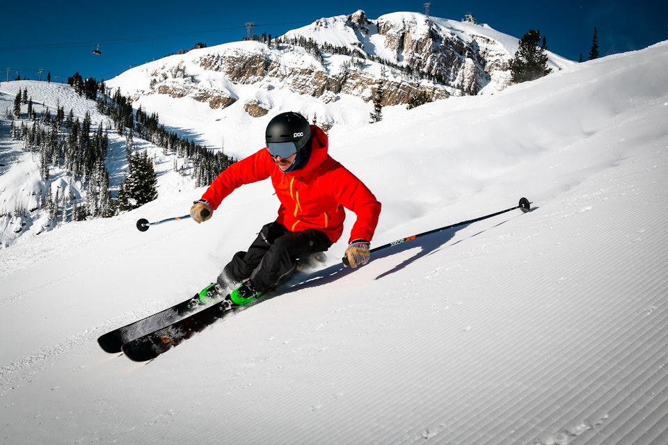 Jamie Skiing Groomers