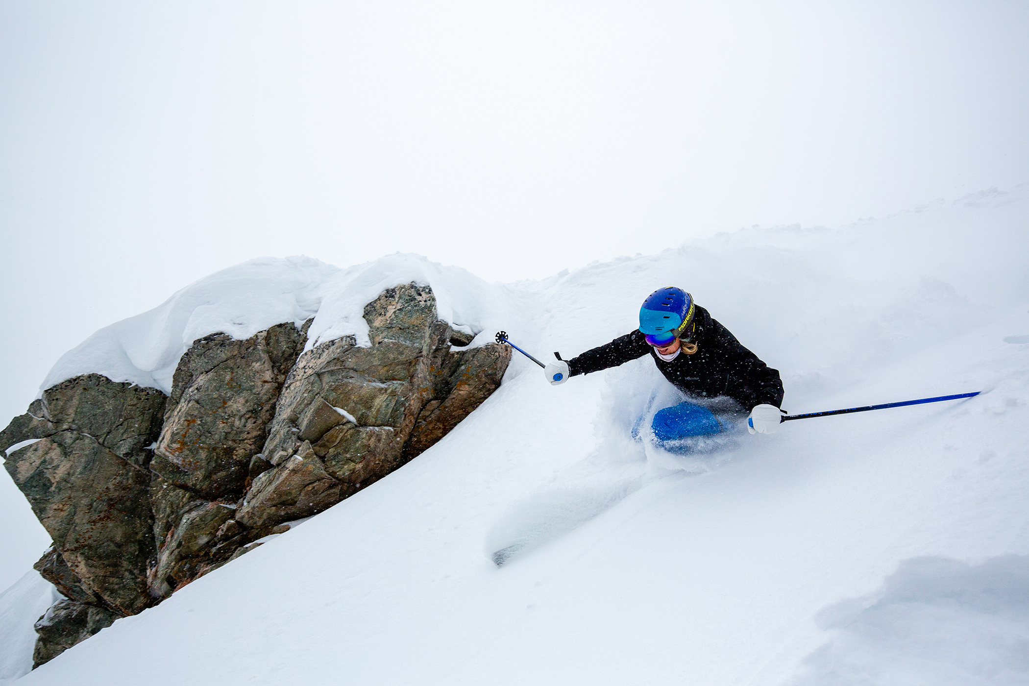 Powder skiing in the Hobacks