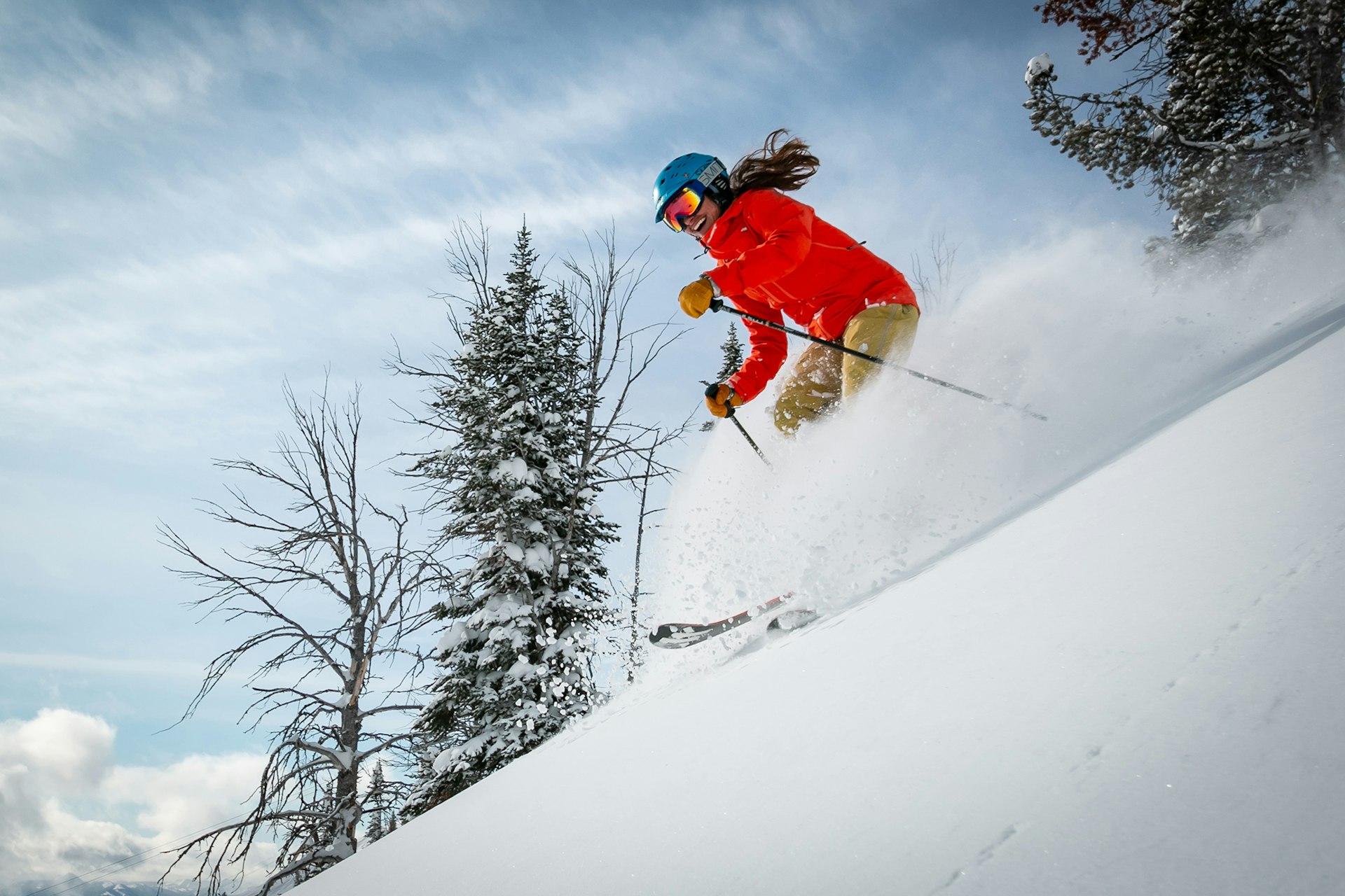 Kim Skiing Powder