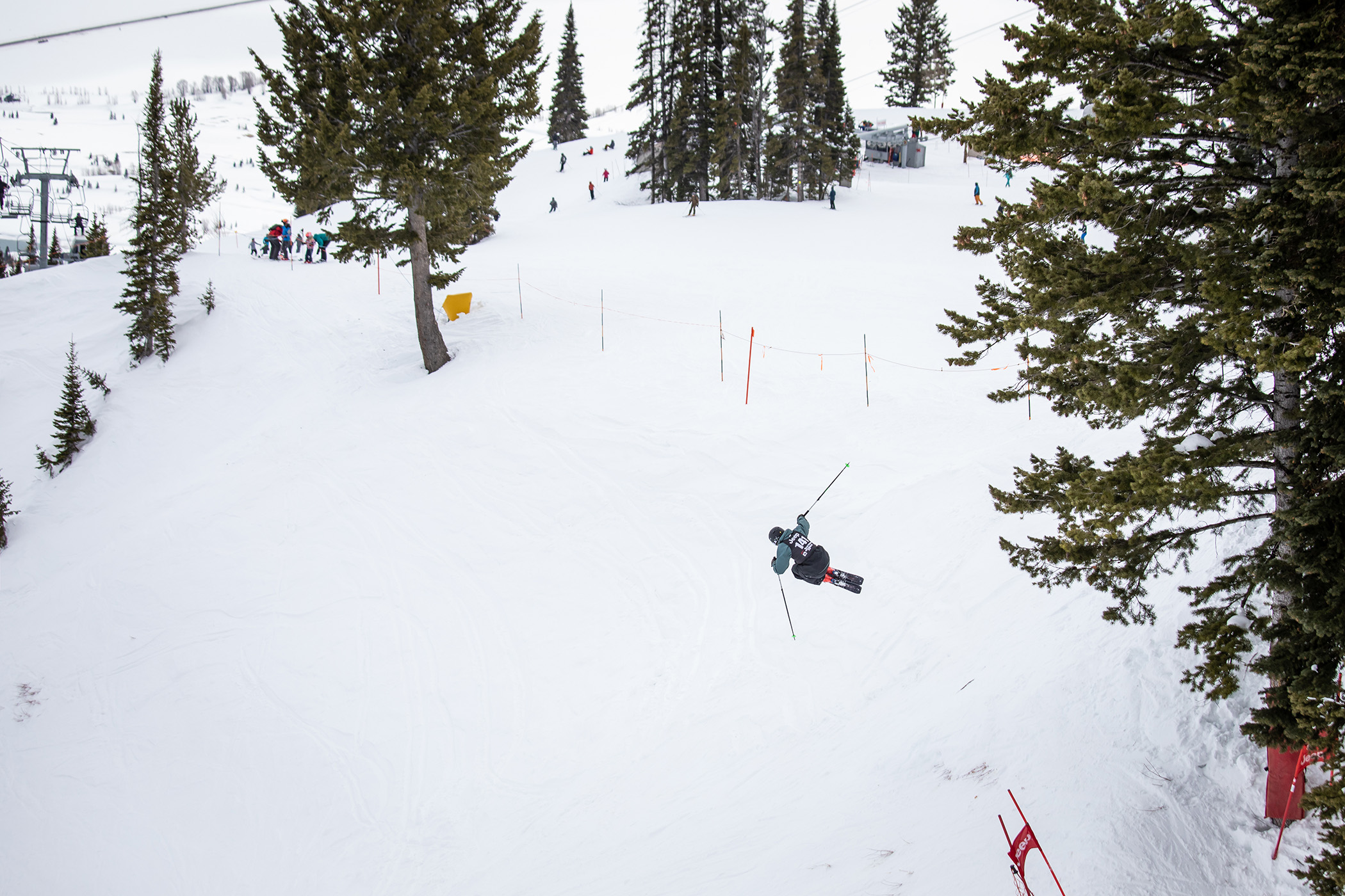 Hitting a large jump with going down Dicks Ditch