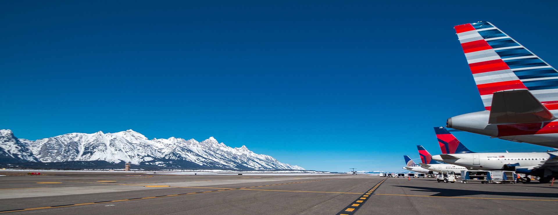 Airplanes on tarmac
