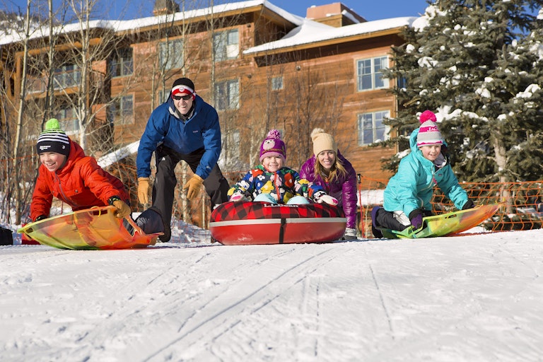 Kids sledding