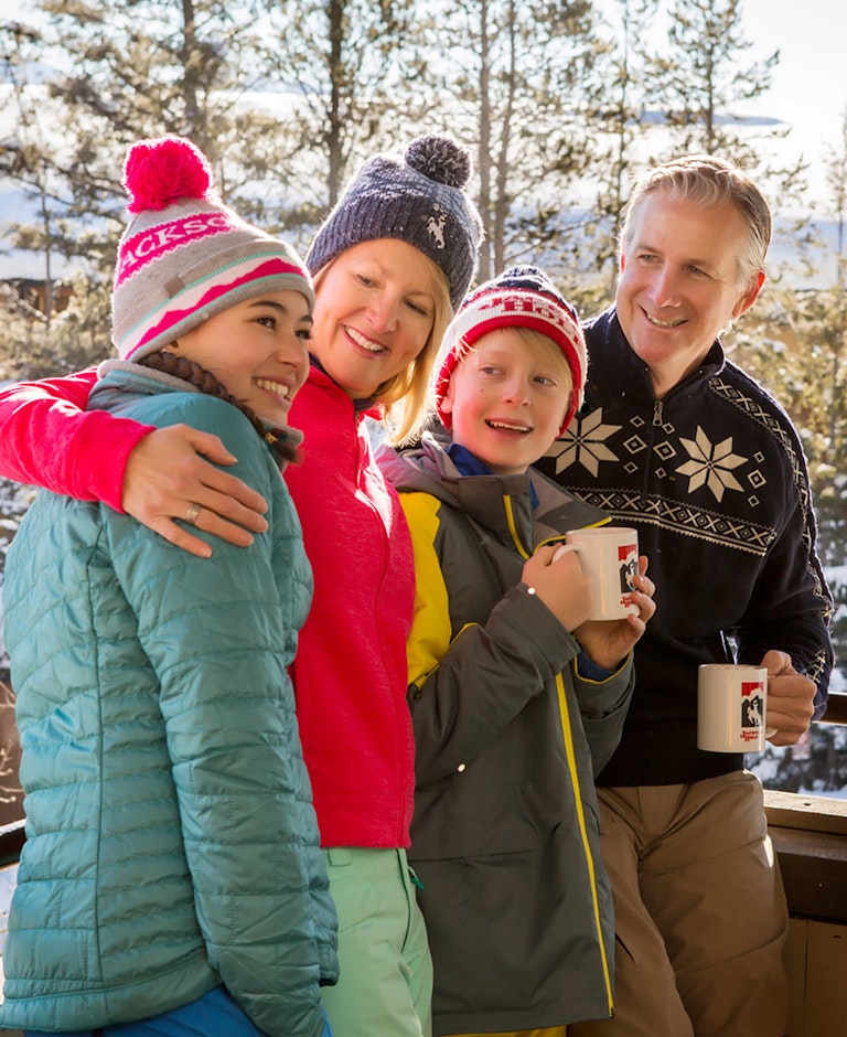 family on balcony