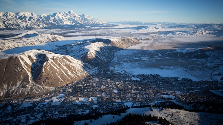 Scenic shot of Jackson in the winter