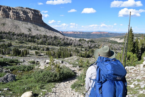Hiking back to camp