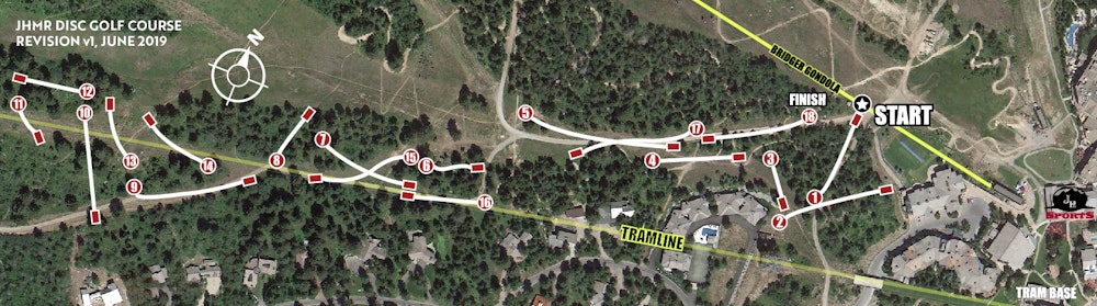 Jackson Hole Disc Golf Course Map 2019