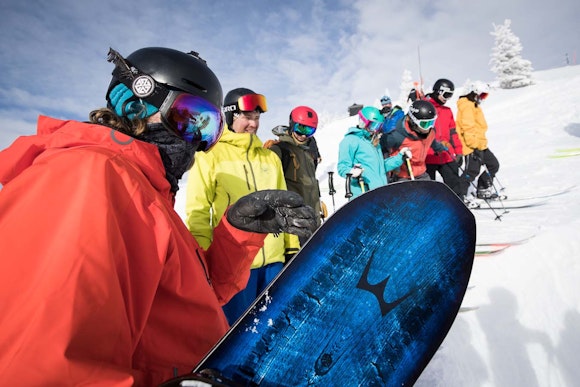 The competitors scoping their lines before the contest starts.