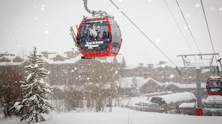Sweetwater Gondola cabin in the snow