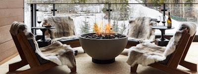 Overlooking the slopes from the Caldera House deck