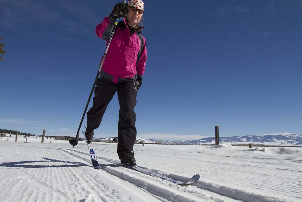 Cross country skiing near Teton VIllage