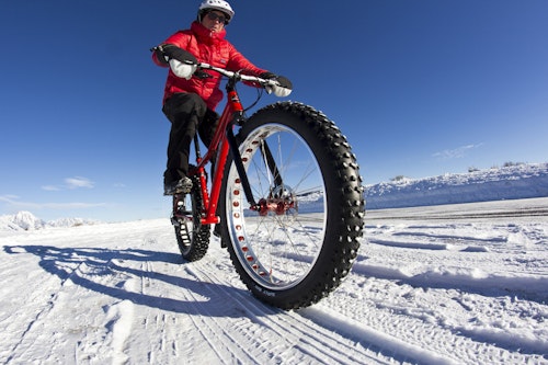 Fat biking in the winter time