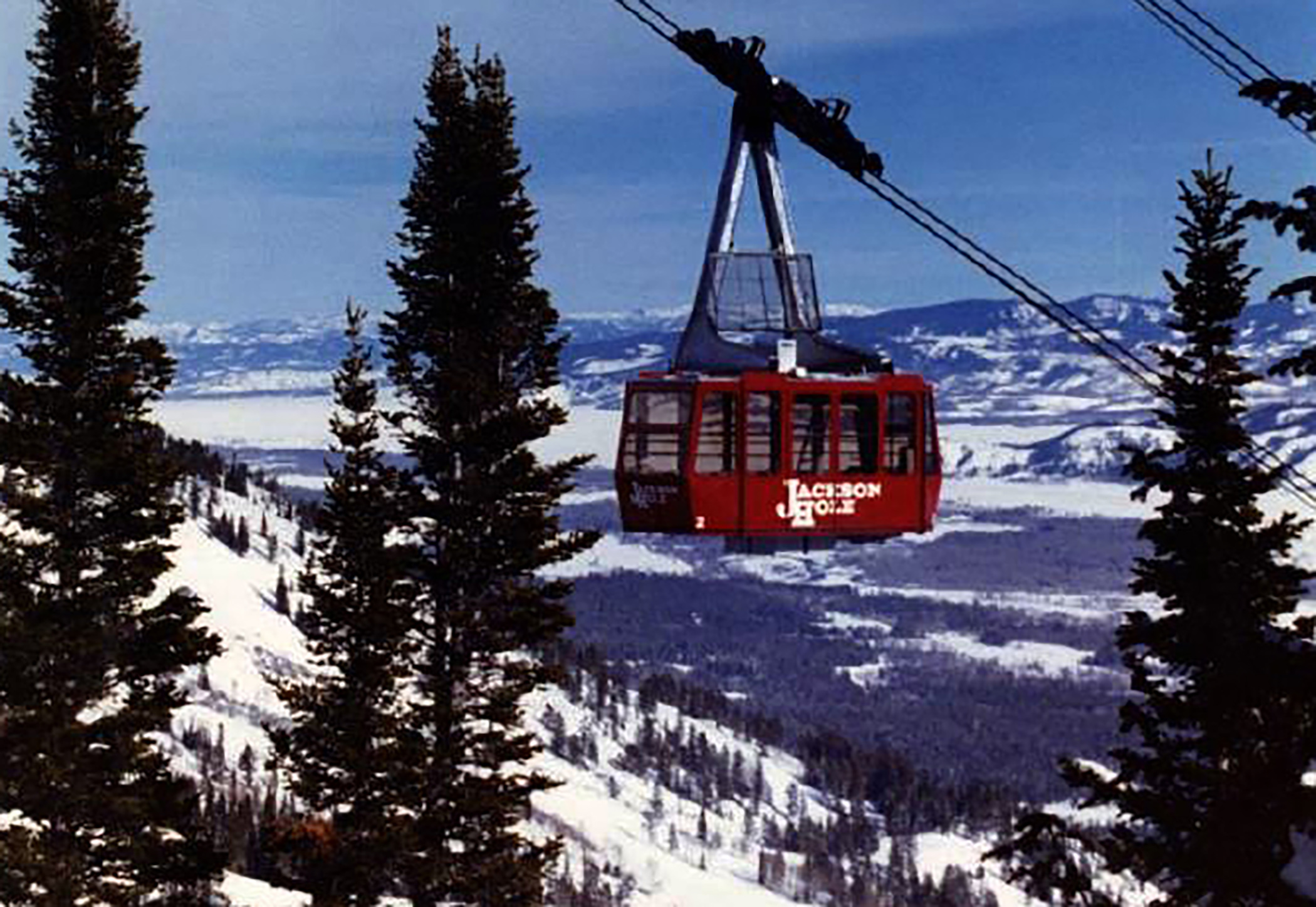 Original tram car on cable