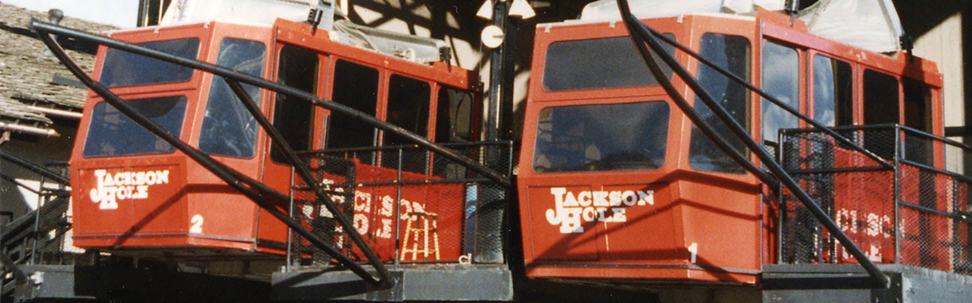 Original Tram cars sitting in base dock