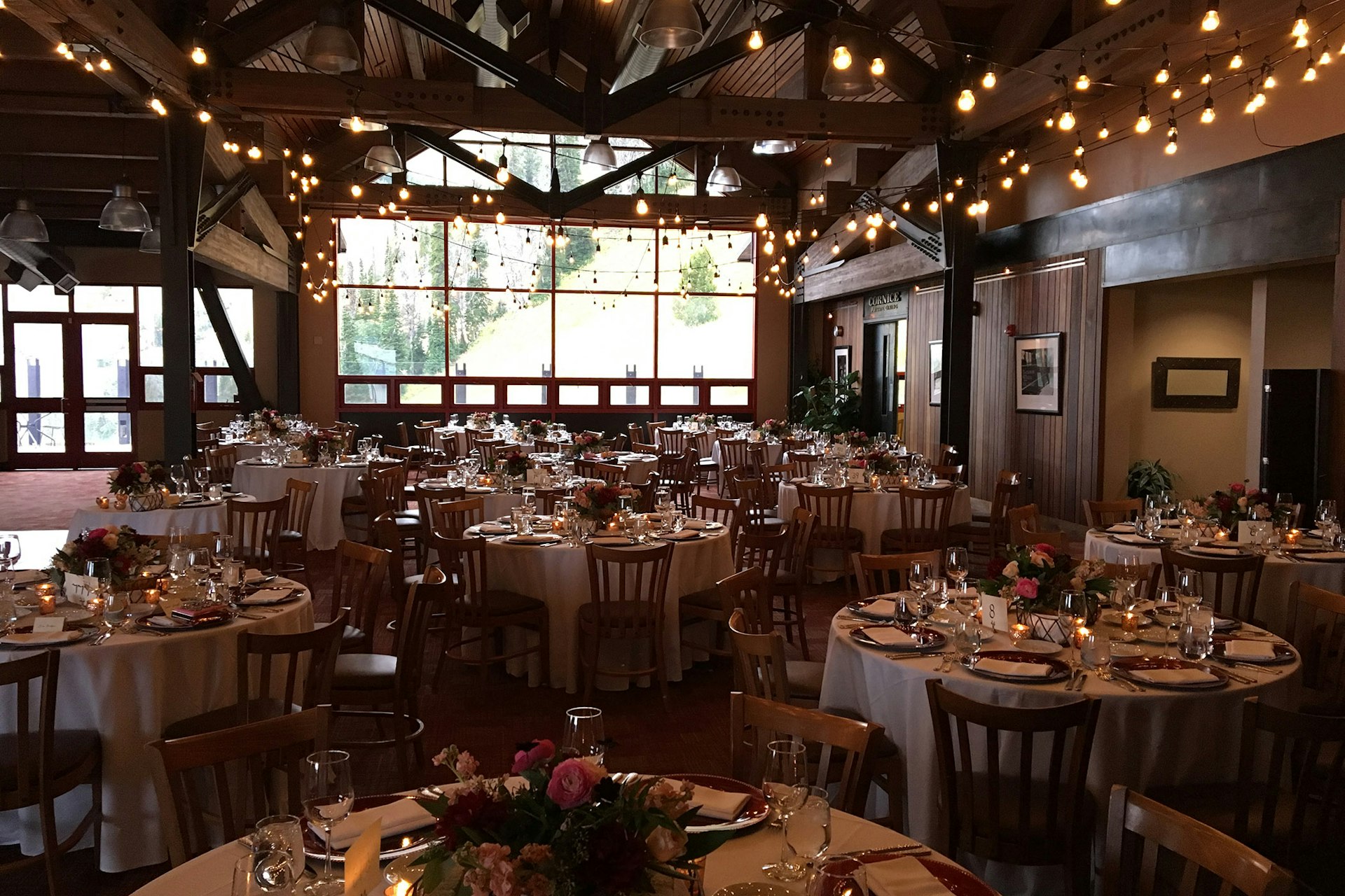 Beautiful wedding inside Rendezvous Lodge