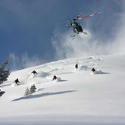 High Mountain Heli Skiing taking people out for a powder day