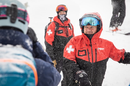 Patrol doing an avy drill