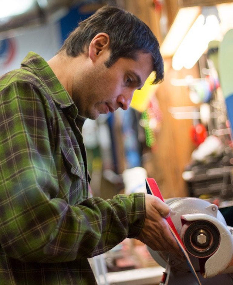 Pat Sullivan fitting a custom footbed