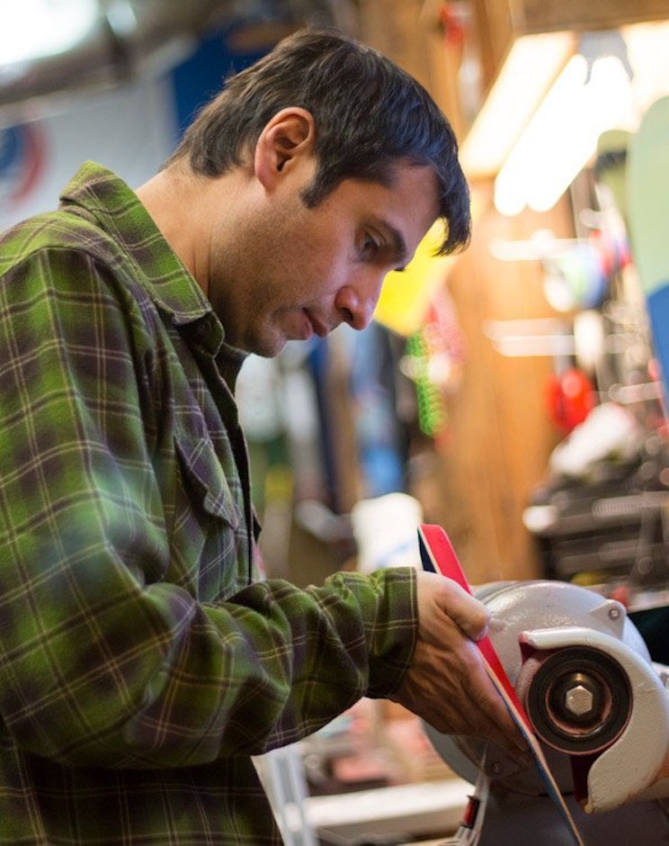 Pat Sullivan fitting a custom footbed