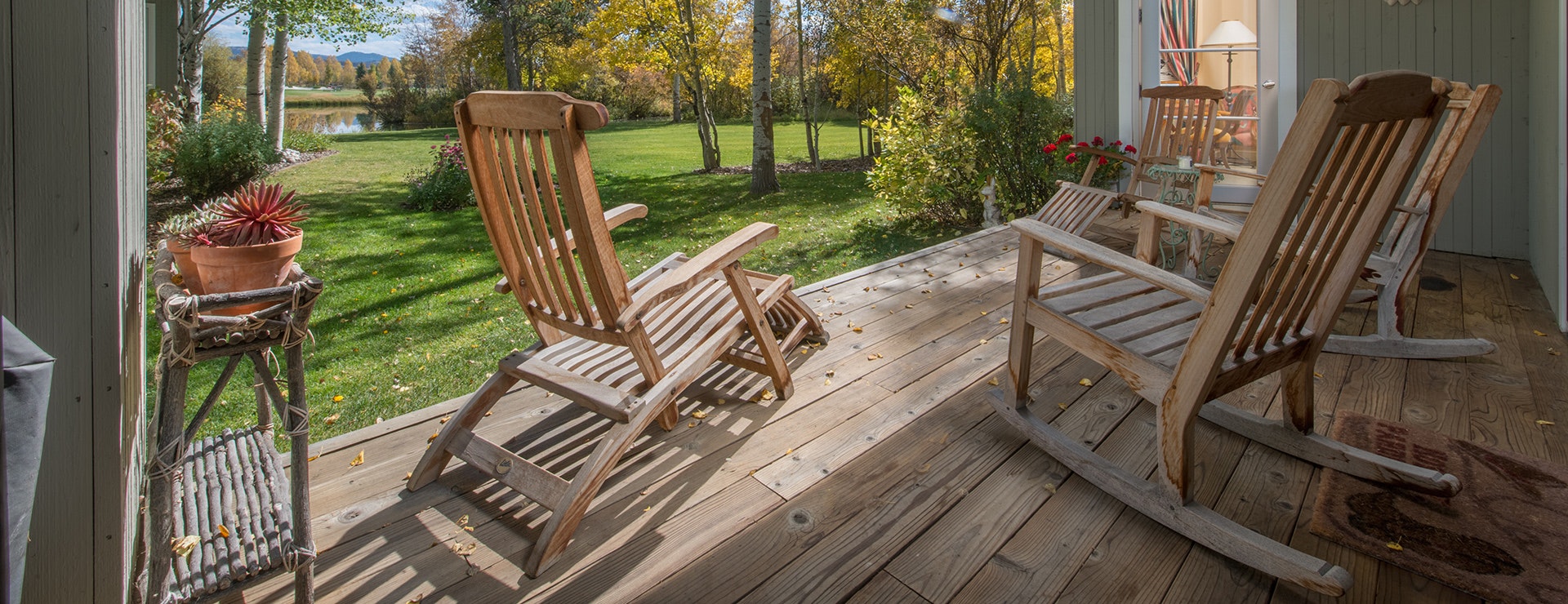 Rocking chairs on a porch