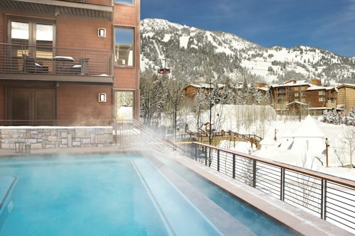 Relaxing rooftop pool at Hotel Terra