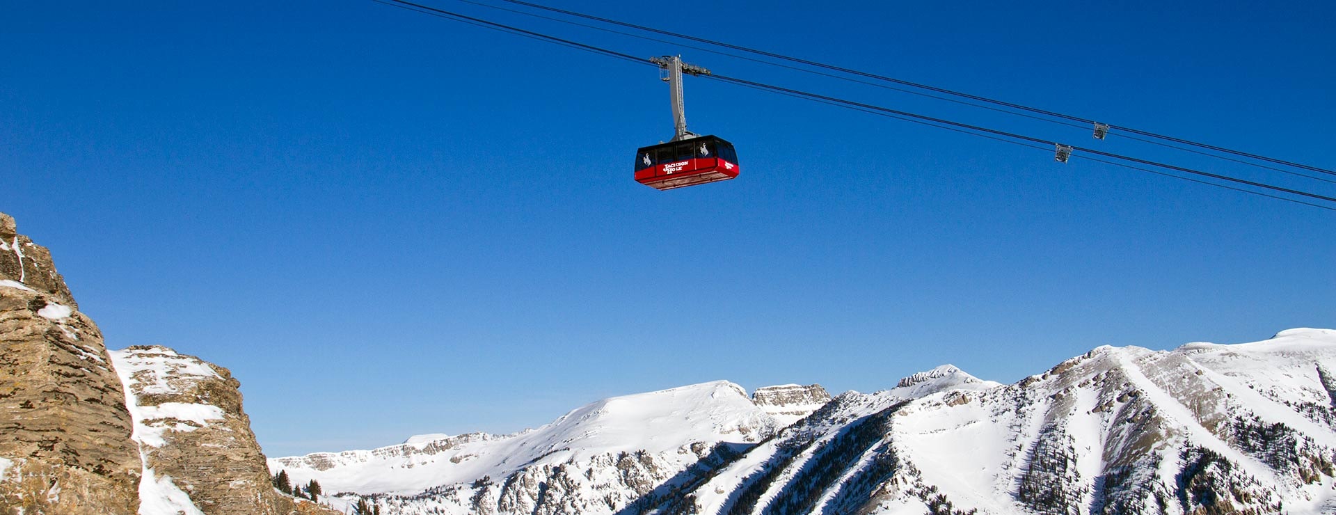 Gondola over mountains