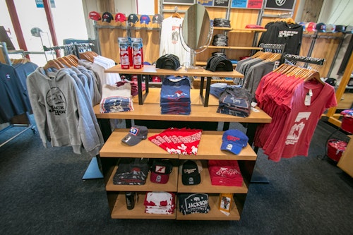 Large logo wear selection at JH Sports