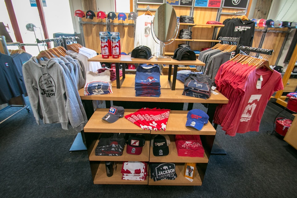 Large logo wear selection at JH Sports
