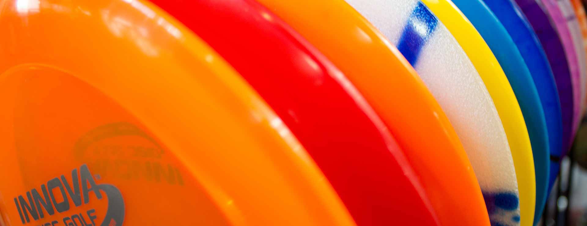 Up close shot of the great discs at JH Sports