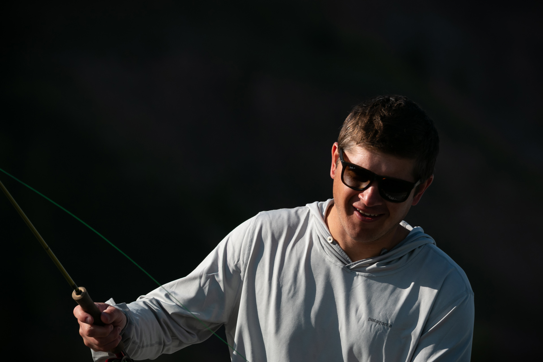 Man casting into the creek