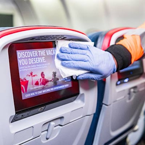 Photo of plane cleaning