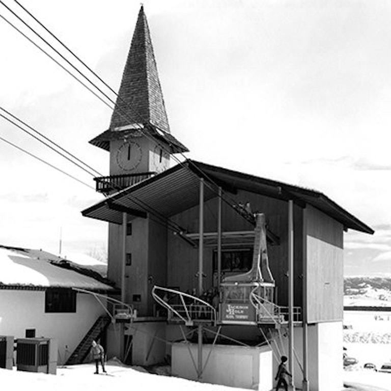 Original clock tower with Tram