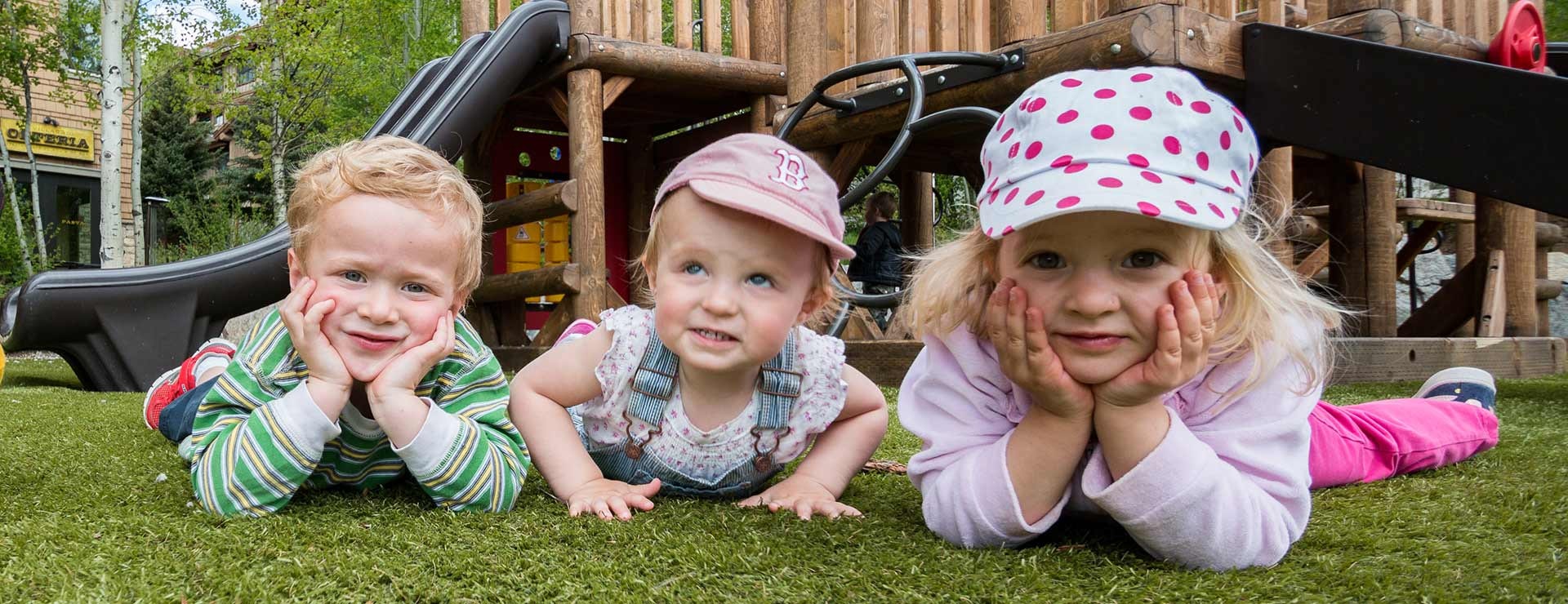 Kids playing on the playground at daycare