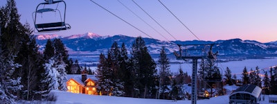 Beautiful home on Granite Ridge at dusk