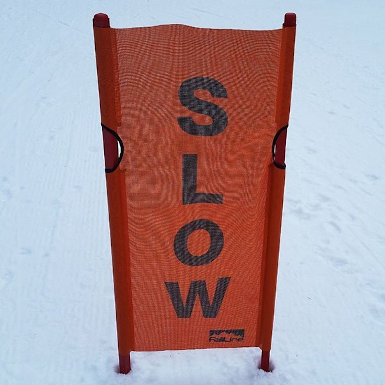 Slow zone sign