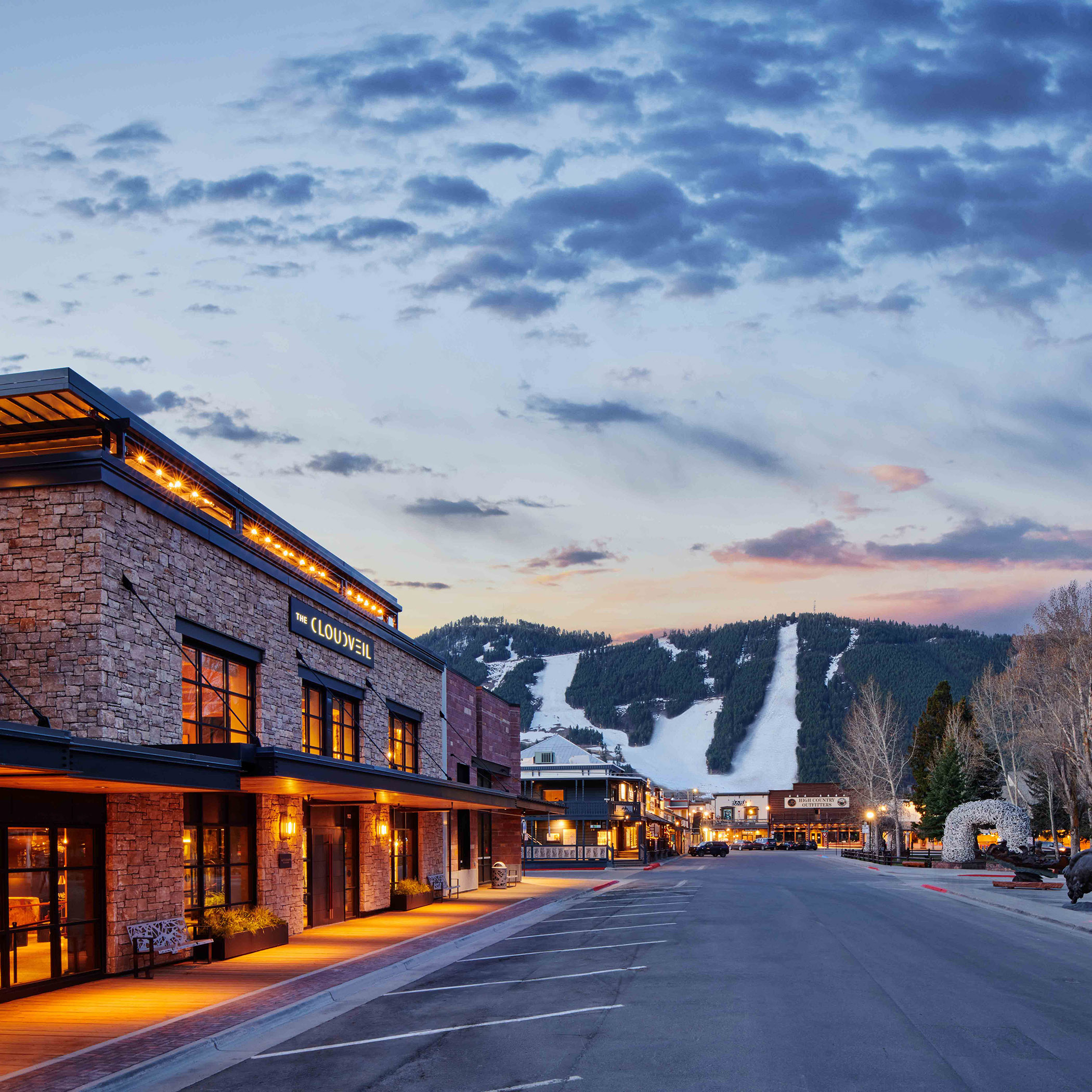View of Snow King from the outside of the Cloudveil