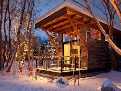 Fireside cabin exterior