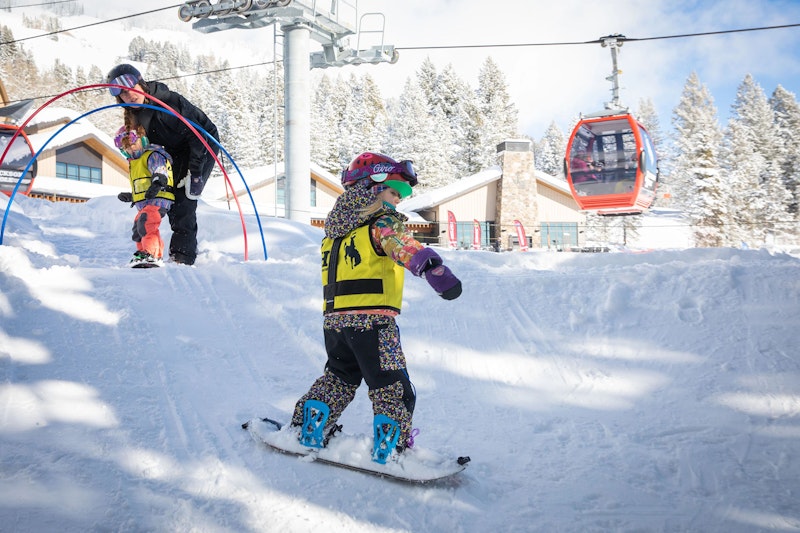 Solitude Station kids snowboarding lesson