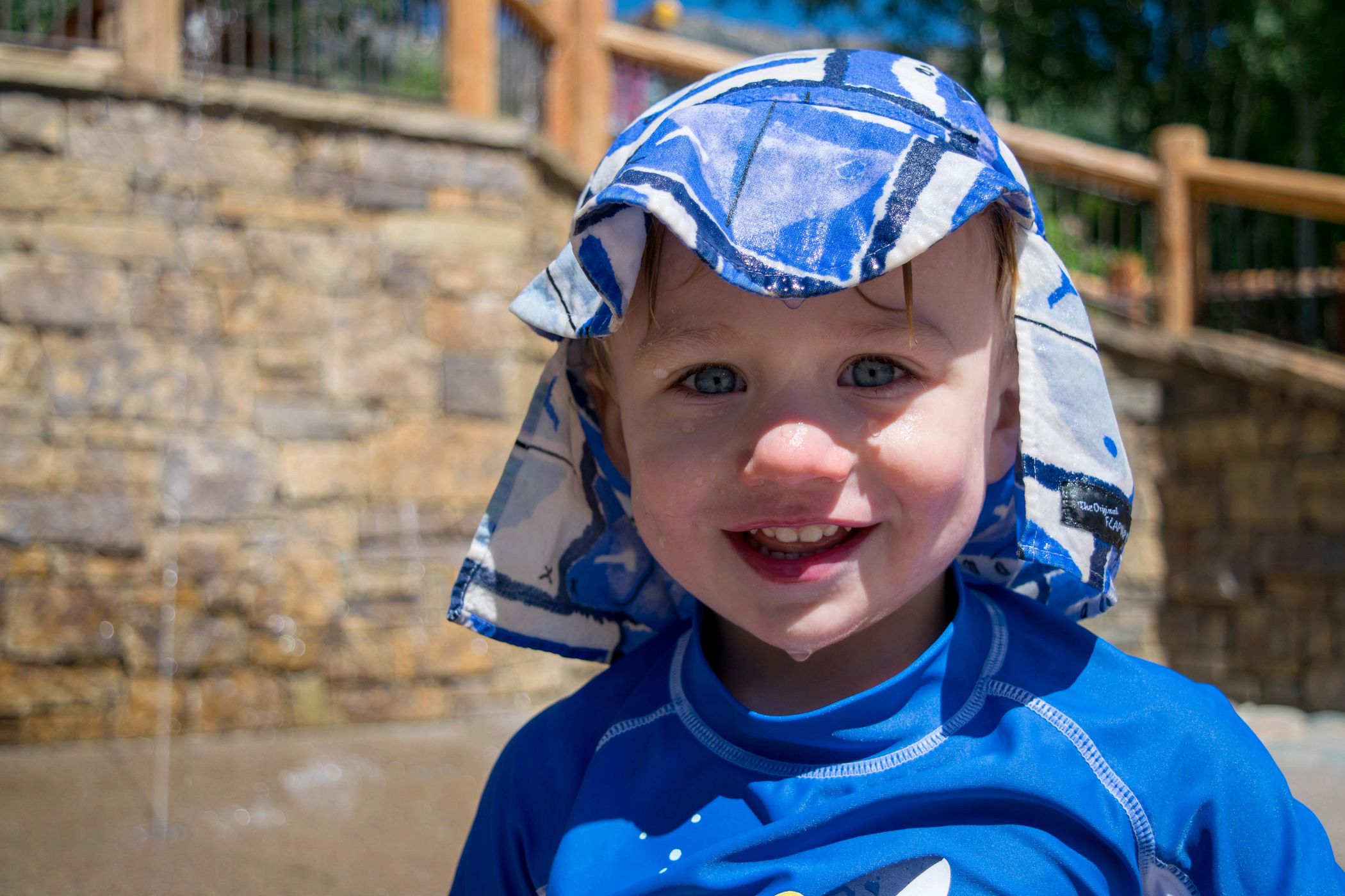 Kid outside during summer