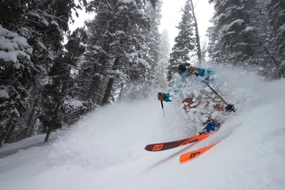 Powder skiing