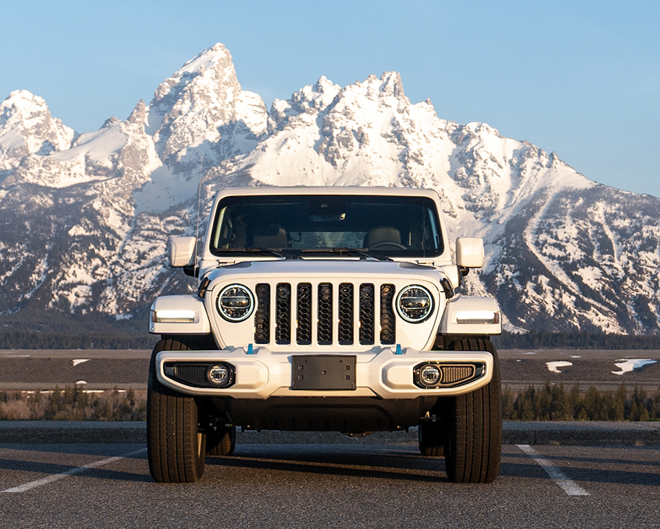 jeeps with mountains in background