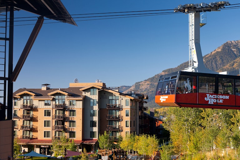 Aerial Tram with Hotel Terra in the background