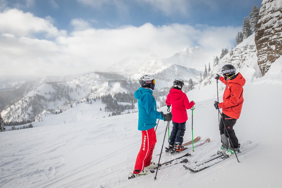 Ski Instructor talking with students