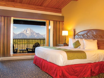Room with a view of Mount Moran at Grand Teton Lodge Company