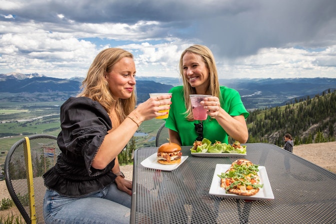 two women dining at The Deck